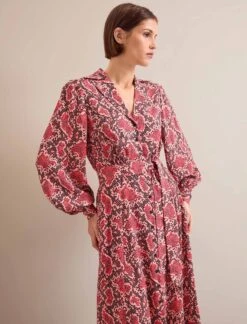 Odette Maxi Dress - Pink Snakeskin Print -Cheap Closet Curation Store AU24 D661 ODETTE PINKSNAKESKINPRINT LS 25540