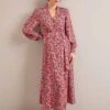 Odette Maxi Dress - Pink Snakeskin Print -Cheap Closet Curation Store AU24 D661 ODETTE PINKSNAKESKINPRINT LS 25569