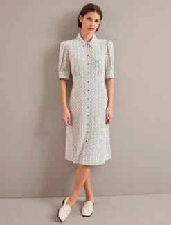 Ivy Silk Dress - Cream Floral Tile Print -Cheap Closet Curation Store AU24 D663 IVY CREAMFLORALTILEPRINT LS 1298 b9b9b839 ed86 4c4a b203 5971c0c5db15