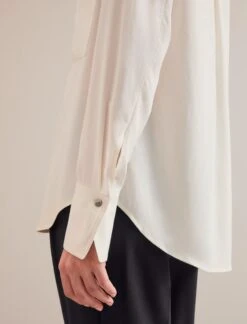 Spencer Silk Shirt - Cream -Cheap Closet Curation Store AU24 S90 SPENCER CREAM LS 0018