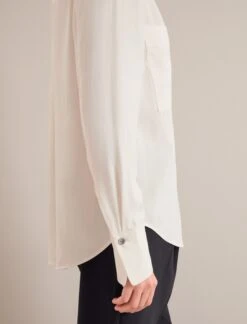 Spencer Silk Shirt - Cream -Cheap Closet Curation Store AU24 S90 SPENCER CREAM LS 25883