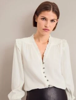 Stella Silk Shirt - Cream -Cheap Closet Curation Store AU24 S95 STELLA CREAM LS 0981