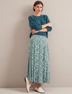 Sienna Maxi Skirt - Green Snakeskin Print -Cheap Closet Curation Store AU24 SK183 SIENNA GREENSNAKESKINPRINT LS 25658