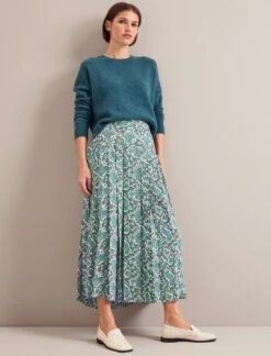 Sienna Maxi Skirt - Green Snakeskin Print -Cheap Closet Curation Store AU24 SK183 SIENNA GREENSNAKESKINPRINT LS 25692