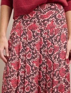 Sienna Maxi Skirt - Pink Snakeskin Print -Cheap Closet Curation Store AU24 SK183 SIENNA PINKSNAKESKINPRINT LS 1144