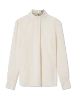 Riley Funnel Neck Blouse - Cream -Cheap Closet Curation Store B6 CREAM CO