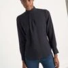 Riley Funnel Neck Blouse - Navy -Cheap Closet Curation Store B6 RILEY NAVY LS 020