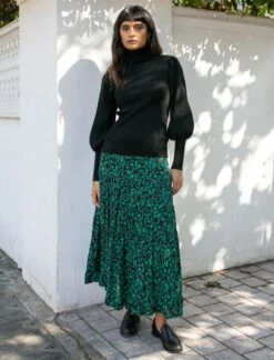 Sawyer Cotton Maxi Skirt - Green Bramble Print -Cheap Closet Curation Store Eva Roll Neck Sawyer 8ebf8823 5fb2 41c3 b41d 61b582f2bcff