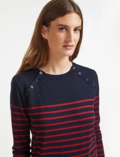 Hailey Wool Jumper - Navy Red Stripe -Cheap Closet Curation Store K85 Hailey Navy Red Stripe 14839