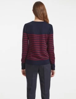 Hailey Wool Jumper - Navy Red Stripe -Cheap Closet Curation Store K85 Hailey Navy Red Stripe 14845