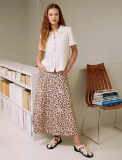 Sierra Cotton Maxi Skirt - Leopard Print -Cheap Closet Curation Store PippiSierra