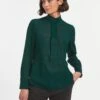 Riley Funnel Neck Blouse - Teal -Cheap Closet Curation Store RSHT B6 RILEY TEAL LS 1004