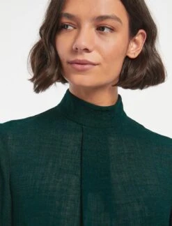 Riley Funnel Neck Blouse - Teal -Cheap Closet Curation Store RSHT B6 RILEY TEAL LS 1829