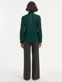 Riley Funnel Neck Blouse - Teal -Cheap Closet Curation Store RSHT B6 RILEY TEAL LS 1837