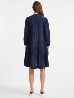 Delaney Cotton Seersucker Shirt Dress - Navy Black -Cheap Closet Curation Store RSHT D415 DELANEY NAVY BLACK LS 240