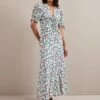 Ophelia Bias Cut Maxi Dress - White Multi Tropical Floral Print -Cheap Closet Curation Store RSHT D635 OPHELIA CREAMMULTITROPICALFLORALPRINT LS 3402