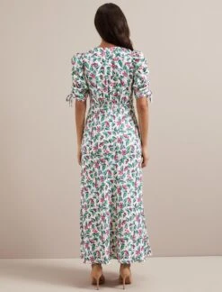 Ophelia Bias Cut Maxi Dress - White Multi Tropical Floral Print -Cheap Closet Curation Store RSHT D635 OPHELIA CREAMMULTITROPICALFLORALPRINT LS 3514