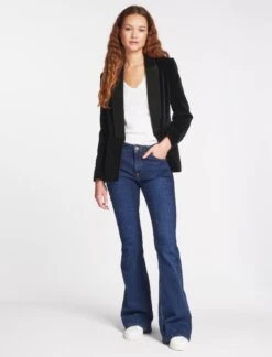 Jules Velvet Tuxedo Jacket - Black -Cheap Closet Curation Store RSHT JK40 JULES BLACK LS 1138