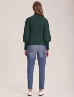 Eva Wool Roll Neck Jumper - Dark Green -Cheap Closet Curation Store RSHT K10 EVA DARKGREEN LS 38466