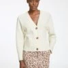 Courtney Cashmere Blend Cardigan - Cream