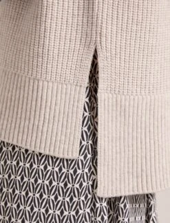 Janice Cashmere Blend Funnel Neck Sleeveless Jumper - Oatmeal -Cheap Closet Curation Store RSHT K157 JANICE OATMEAL LS 2331