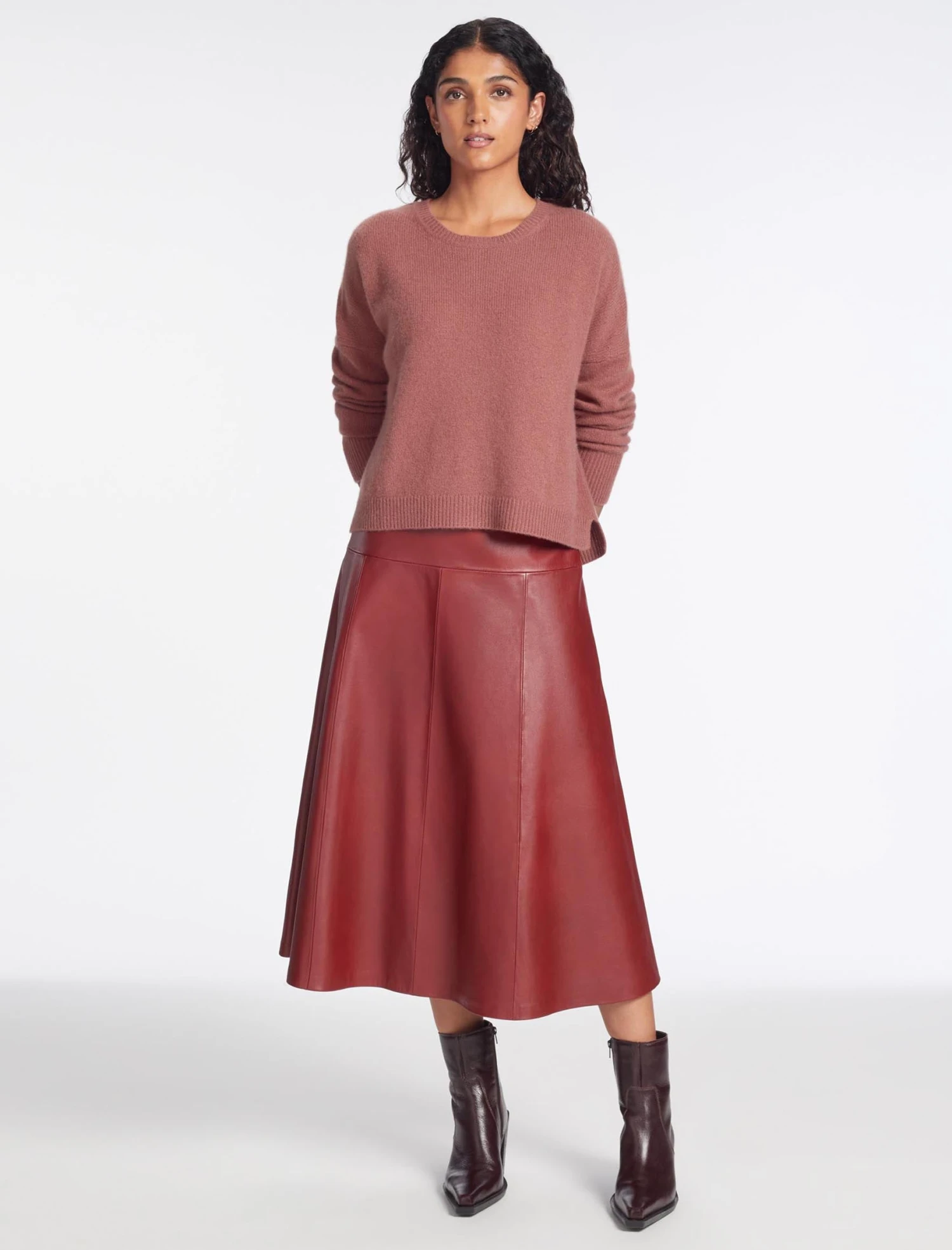 Lainey Cashmere Jumper - Dark Rose 5 Lainey Cashmere Jumper - Dark Rose - Image 3