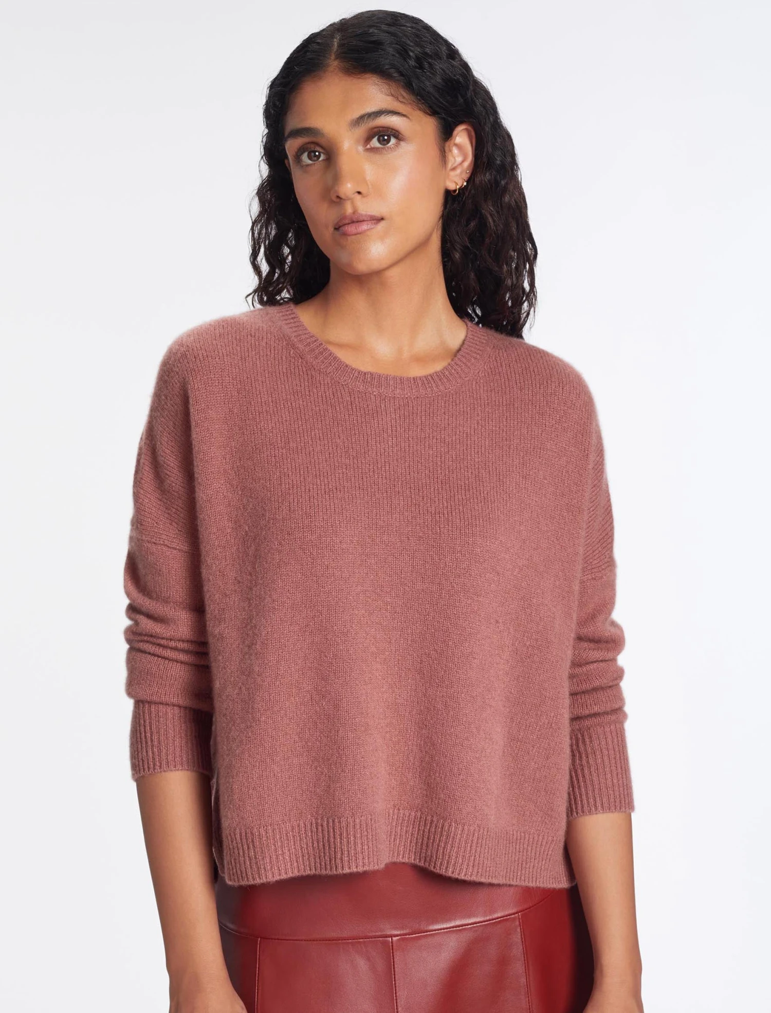 Lainey Cashmere Jumper - Dark Rose 3 Lainey Cashmere Jumper - Dark Rose