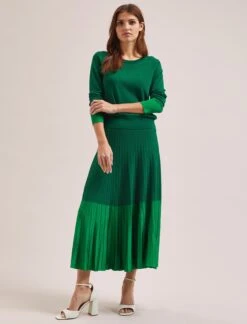 Colette Contrast Cuff Jumper - Emerald Green -Cheap Closet Curation Store RSHT K17 COLETTE EMERALDGREEN LS 2334