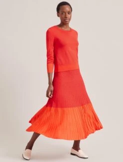 Colette Contrast Cuff Jumper - Orange -Cheap Closet Curation Store RSHT K17 COLETTE ORANGE LS 0725