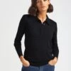 Josie Wool Collared Jumper - Black 2 Josie Wool Collared Jumper - Black -Cheap Closet Curation Store RSHT K24 JOSIE BLACK LS 14109