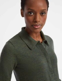 Josie Wool Collared Jumper - Khaki 10 Josie Wool Collared Jumper - Khaki -Cheap Closet Curation Store RSHT K24 JOSIE KHAKI LS 29094