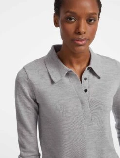 Josie Wool Collared Jumper - Light Grey -Cheap Closet Curation Store RSHT K24 JOSIE PALE GREY LS 29248