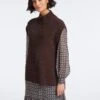 Janice Wool Funnel Neck Sleeveless Jumper - Russet Brown 2 Janice Wool Funnel Neck Sleeveless Jumper - Russet Brown -Cheap Closet Curation Store RSHT K25 JANICE RUSSETTBROWN LS 25636