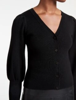 Eva Wool Cardigan - Black -Cheap Closet Curation Store RSHT K31 EVA BLACK LS 19044