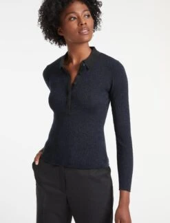 Jonah Wool Jumper - Charcoal Mid Blue Stripe -Cheap Closet Curation Store RSHT K39 JONAH CHARCOAL MIDBLUE STRIPE LS 18623