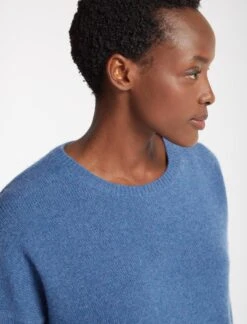 Lainey Cashmere Jumper - Mid Blue -Cheap Closet Curation Store RSHT K43 LAINEY MIDBLUE LS 3338