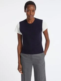 Janie Wool Round Neck Sleeveless Jumper - Navy 10 Janie Wool Round Neck Sleeveless Jumper - Navy -Cheap Closet Curation Store RSHT K57 JANIE NAVY LS 4471 4d43f67b 98ac 4305 892e ce53b090e2fd
