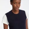 Janie Wool Round Neck Sleeveless Jumper - Navy -Cheap Closet Curation Store RSHT K57 JANIE NAVY LS 4484