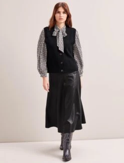 Aubrey Shirt - Ecru Black Trellis Print -Cheap Closet Curation Store RSHT K69 MERYL BLACK LS 0744 71b1fbc2 a82c 4126 a902 00527bfd4f8f