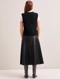 Meryl Wool V Neck Waistcoat - Black -Cheap Closet Curation Store RSHT K69 MERYL BLACK LS 0813