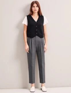 Wesley Cashmere Blend V Neck Waistcoat - Black -Cheap Closet Curation Store RSHT K82 WESLEY BLACK LS 0225