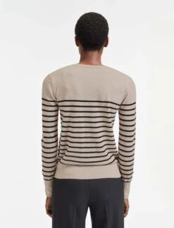 Hailey Wool Jumper - Beige Black Stripe 11 Hailey Wool Jumper - Beige Black Stripe -Cheap Closet Curation Store RSHT K85 HAILEY BEIGE BLACK STRIPE LS 1706