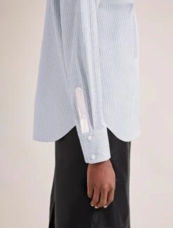 Sefton Organic Cotton Shirt - Blue White Stripe -Cheap Closet Curation Store RSHT S75 SEFTON BLUEWHITESTRIPE LS 1324