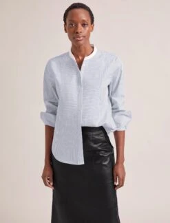 Sefton Organic Cotton Shirt - Blue White Stripe -Cheap Closet Curation Store RSHT S75 SEFTON BLUEWHITESTRIPE LS 1380