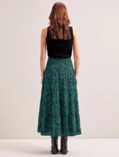 Sawyer Cotton Maxi Skirt - Green Bramble Print -Cheap Closet Curation Store RSHT SK181 SAWYER GREENBRAMBLEPRINT LS 7509