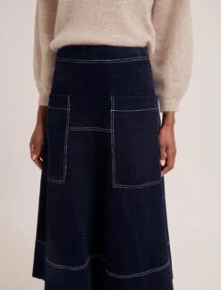 Simone Corduroy Maxi Skirt - Navy -Cheap Closet Curation Store RSHT SK187 SIMONE NAVY LS 1033