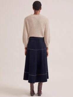 Simone Corduroy Maxi Skirt - Navy -Cheap Closet Curation Store RSHT SK187 SIMONE NAVY LS 1037