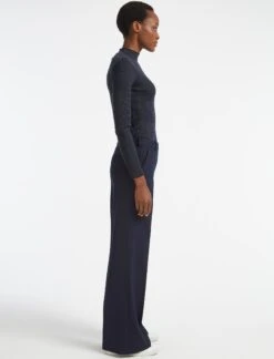 Terence Classic Winter Wool Blend Wide Leg Trouser - Navy -Cheap Closet Curation Store RSHT TR34 TERENCE NAVY CO 28874