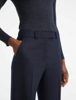 Terence Classic Winter Wool Blend Wide Leg Trouser - Navy -Cheap Closet Curation Store RSHT TR34 TERENCE NAVY CO 28892