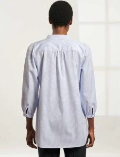 Stevie Cotton Shirt - Light Blue White Stripe -Cheap Closet Curation Store S39 STEVIE LIGHTBLUE WHITESTRIPE LS 049